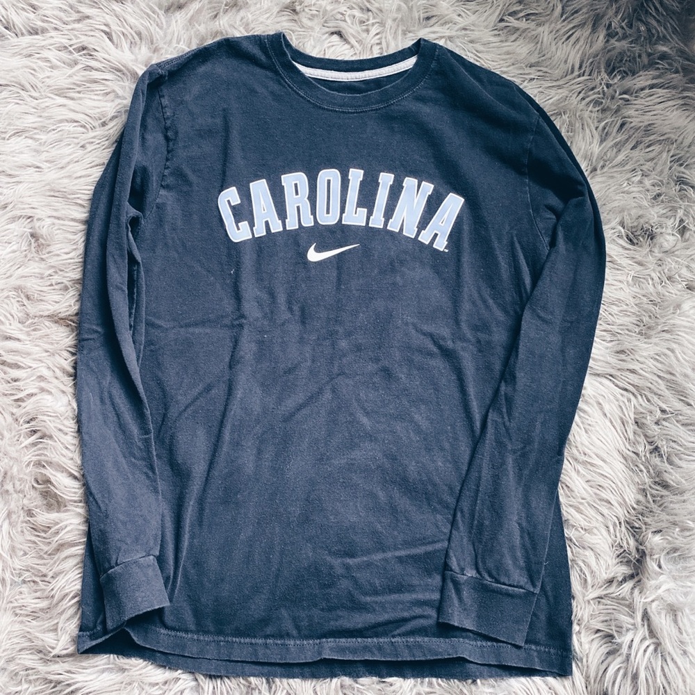 NIKE | UNC Black Cotton Long Sleeve